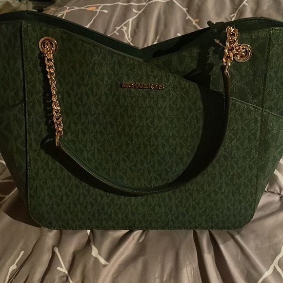 Michael Kors - dark green purse - Picture 2 of 4